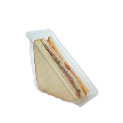 840 Sandwichboxen Sandwich Verpackung mit anh. Deckel für 4 Scheiben 168x64x85mm klar PET recycelbar