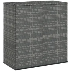 vidaXL Garten-Kissenbox PE Rattan 100x49x103,5 cm Grau