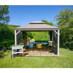 Sojag Pavillon Messina 12x16,champagner,363 x 483 x 307 cm (L x B x H)