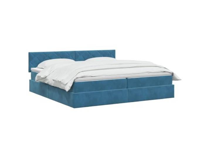 PUGYNBK Bett aus Samt, Dunkelblau, 200 x 200 cm, mit Aufbewahrung Hydraulischer Aufzug, weiche Polsterung, modernes Design, platzsparend