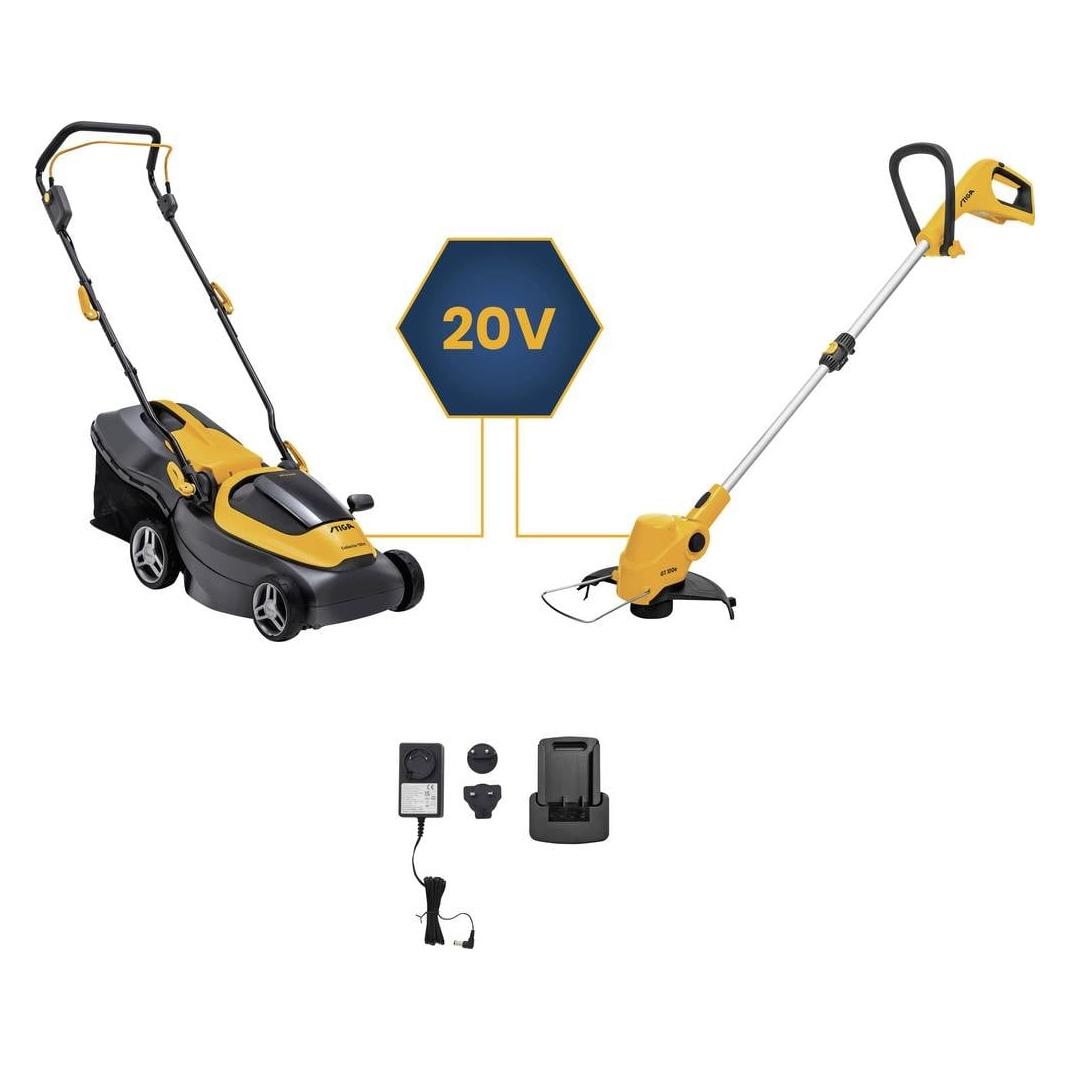 Stiga Sammler 136E Kit Akku-Rasenmäher und Trimmer GT 100e (Akkubetrieb) (2B1342068/ST2)