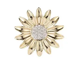 DIAMOUR Blumen-Anhänger 19 Brillanten zus. ca. 0,12ct Gold 375