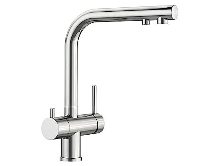 BLANCO FONTAS II Filter Küchenarmatur in PVD steel Hochdruck [16x25,3x30 cm] Filter wird zusätzlich benötigt Wasserqualität & wassersparend Rückflussverhinderer Keramik Kartusche