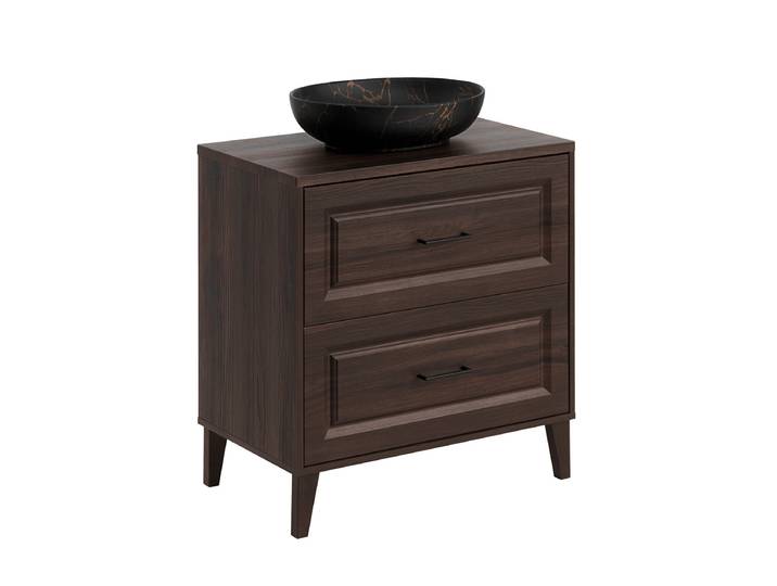 Meuble Simple Vasque 80cm Moka Bois Foncé