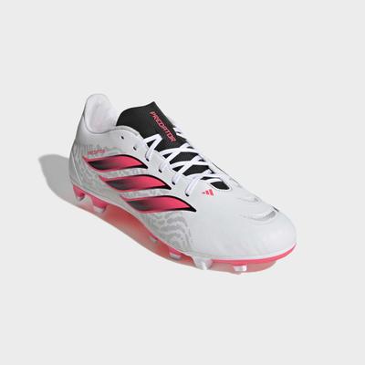 Fußballschuh ADIDAS PERFORMANCE "PREDATOR CLUB, FESTE BÖDEN/GEMISCHTE BÖDEN", Herren, Gr. 42, pink (cloud weiß, solar turbo, core schwarz), Synthetik, Schuhe Fußballschuh, für viele verschiedene Böden geeignet