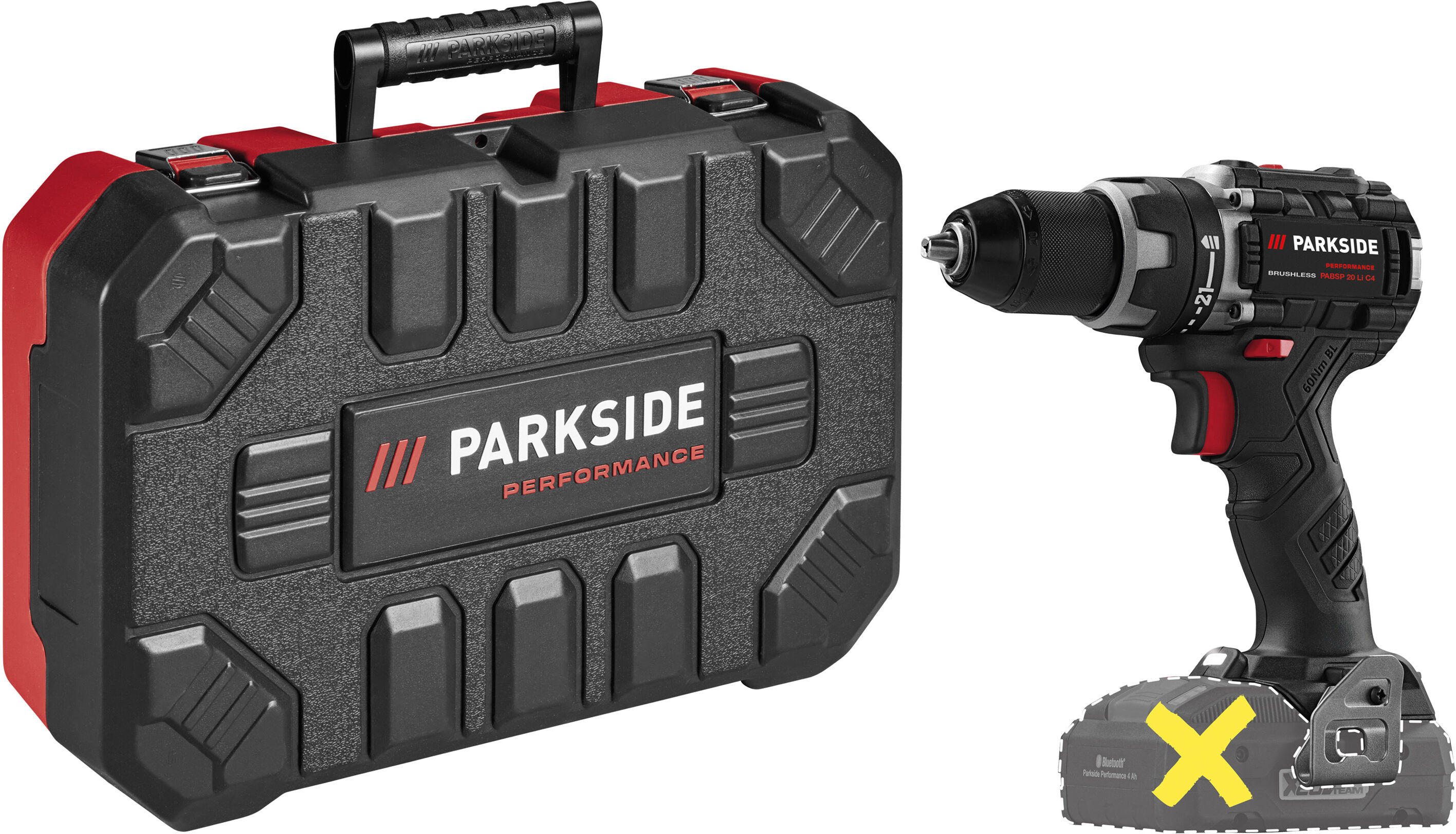 PARKSIDE PERFORMANCE® 20 V Akku-Bohrschrauber »PABSP 20 Li C4«, ohne Akku und Ladegerät