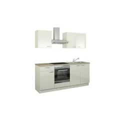 CUBO15 Küchenzeile mit Elektrogeräten   ¦ creme ¦ Maße (cm): B: 200