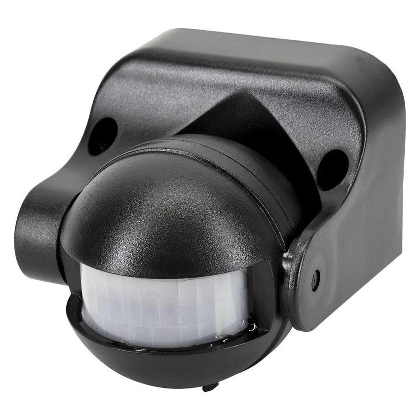 Bemko Bewegungsmelder - 180° Erfassungsbereich - 1200 W Leistung - LED-Licht - Schwarz - 73 x 95 mm (BEMKO)