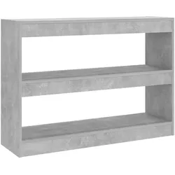 vidaXL Bücherregal/Raumteiler Betongrau 100x30x72 cm