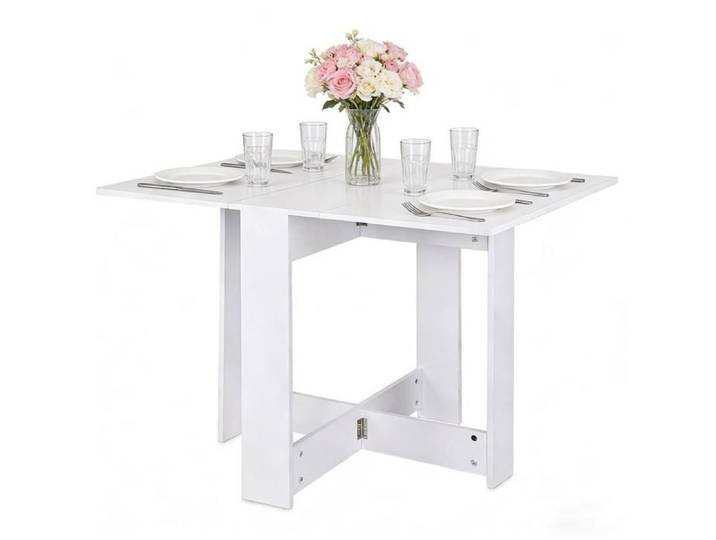 Table à Manger Pliable DHHOZAMZ Table de Cuisine pour Petits Espaces Gain de Place pour Salle à Manger 2-4 Personnes 102 5x76x73