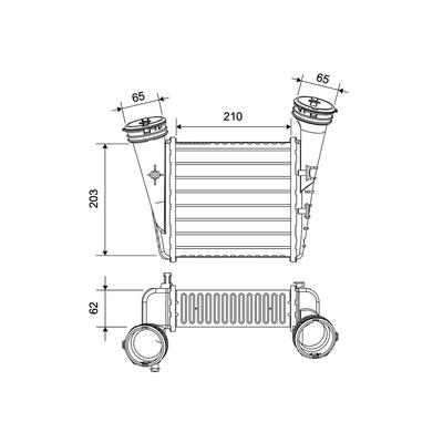 VALEO Ladeluftkühler 822982 für VW