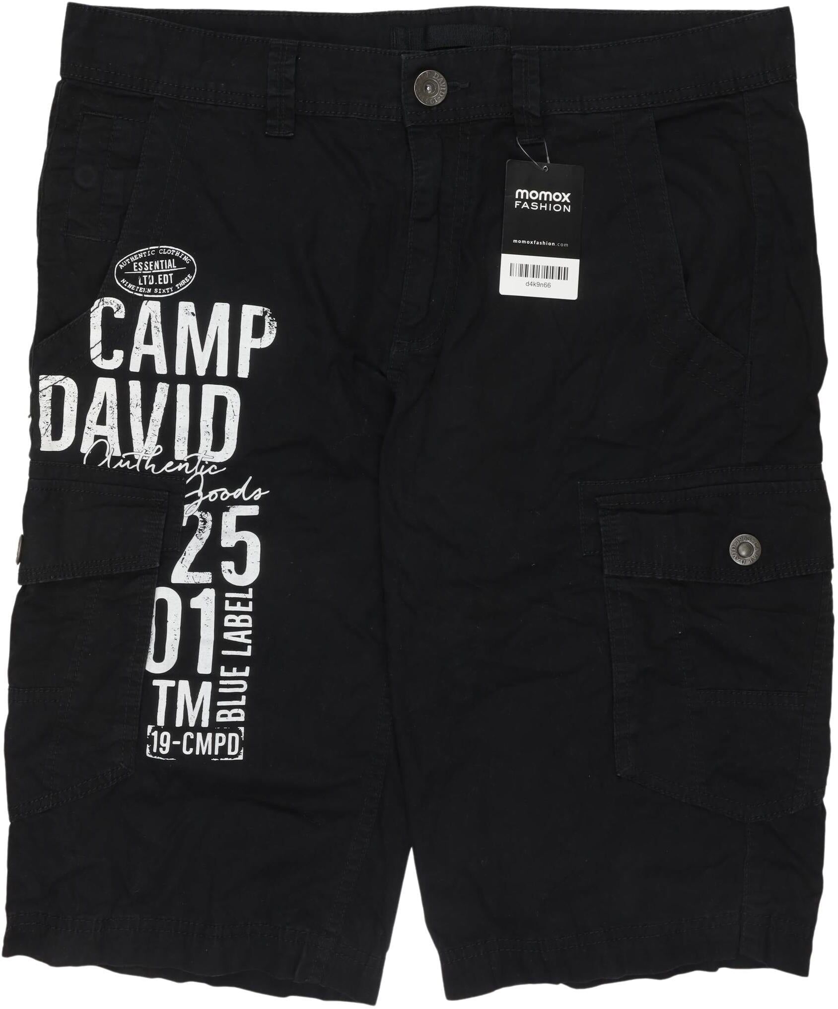 Camp David Herren Shorts, Schwarz, Gr. M, Baumwolle - Second Hand