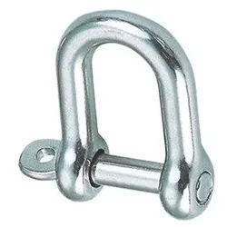 Rundschäkel mit unverl. Bolzen, A4, 8mm
