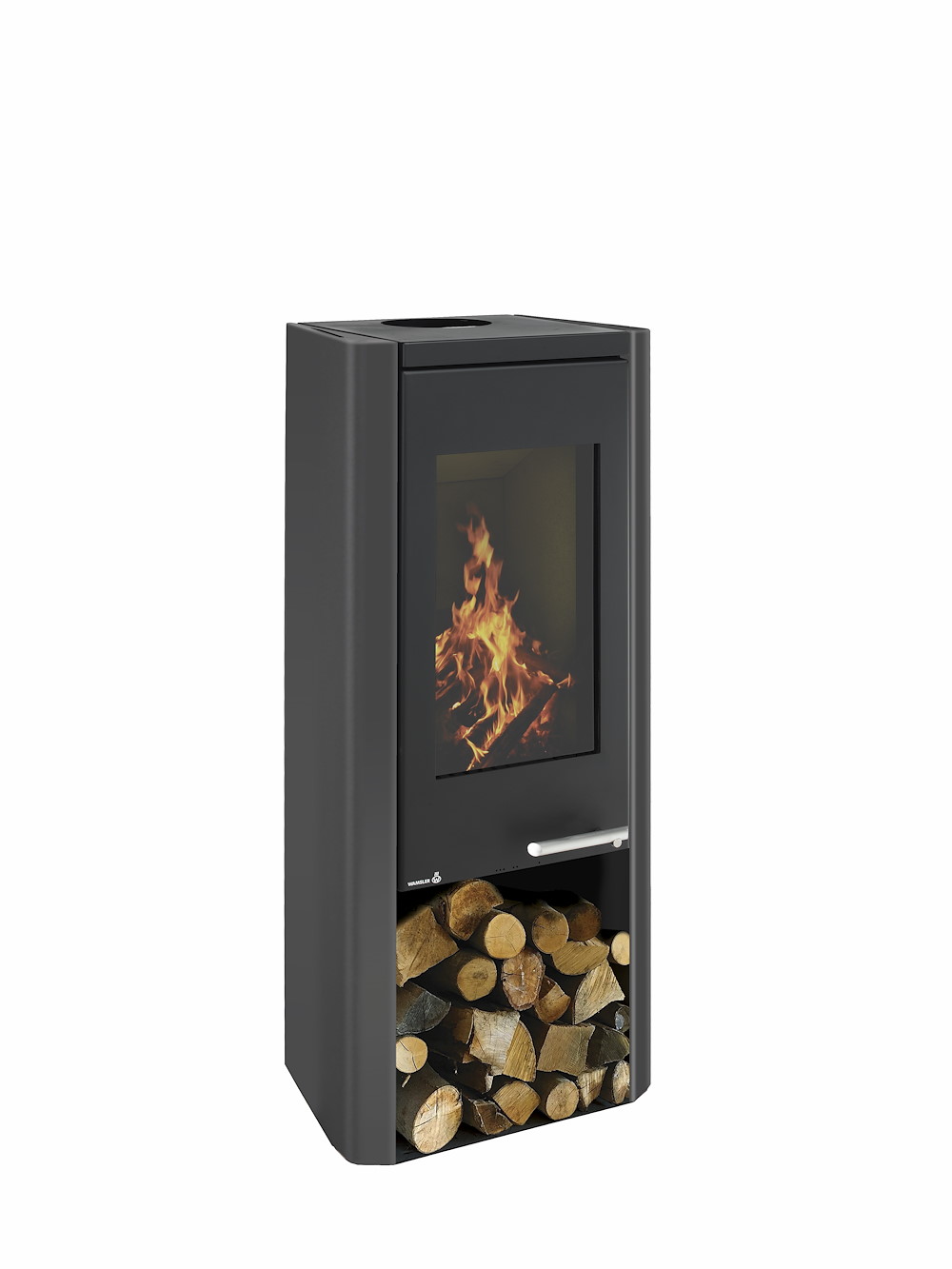 WAMSLERHAUSU Kaminofen Typ11380-Methis schw./gussgrau Holzfach 8kW 16976910