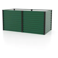 Vitavia Hochbeet Meta 96 x 188 cm rechteckig - 950/1300 l 86 cm Seegrasgrün mit schwarzen Profilen