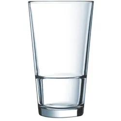24 x Stack Up FH35 Longdrink stapelb.35cl, 0,25l /-/  mit Füllstrich - Arcoroc Transparent (gehärtet)