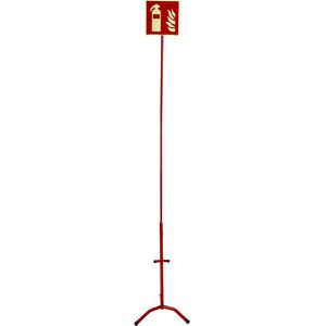 Abtec Feuerlöscherständer Design, mit Schild, für 2 x 6-12 kg Feuerlöscher, rot