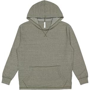 LAT 6936 Vintage Wash Hoodie in Weathered Military Green size Small   Polyester Blend