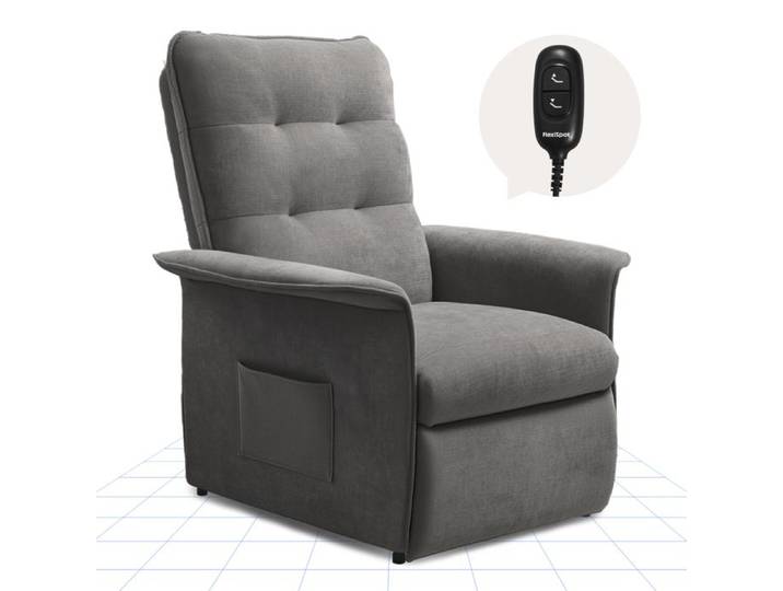 FlexiSpot Fauteuil Relax Électrique Fauteuil Inclinable avec Dossier Réglable 105°-155° Fauteuil TV de relaxion Gris Foncé