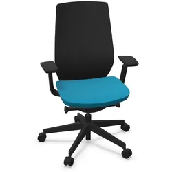Profim Accis Pro 150 SFL Drehstuhl mit 3D-Netzrückenlehne und 3D-Sitz - Runner Schwarz (60999) / Alba Türkis (6007 - Extended) / Schwarz