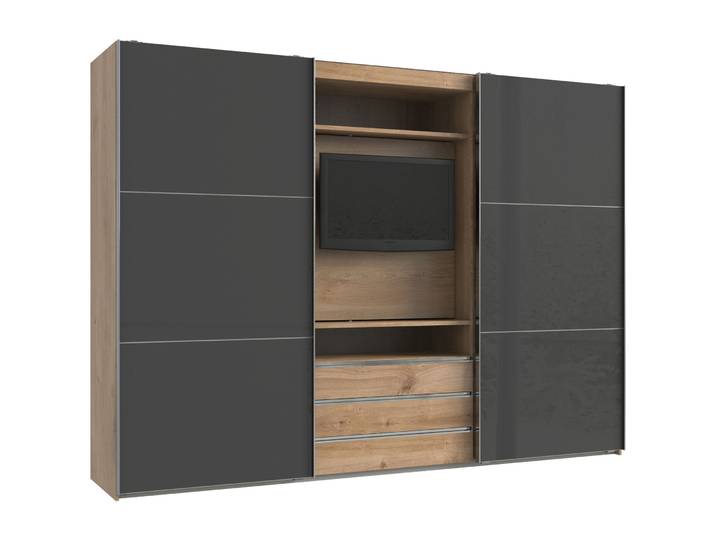 Kleiderschrank Macias Plankeneiche Holzwerkstoff B 300 cm - Kleiderschrank