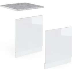 Vicco Frontblende R-Line, Geschirrspülerblende, Weiss