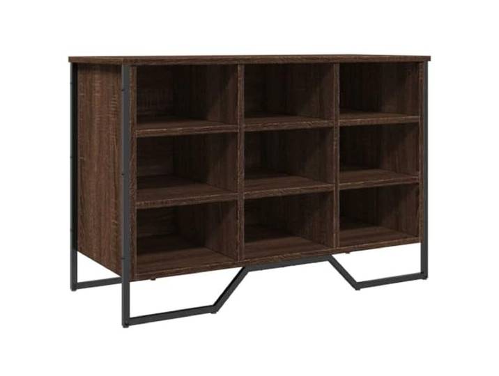 vidaXL Schoenenkast 90x38x61,5 cm bewerkt hout bruin eikenkleurig, opbergrek voor schoenen, opbergstellage voor schoenen, schoenenordener