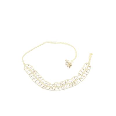 Taillengürtel "Muschelkönig", Damen, Gr. onesize, weiß, Baumwolle, COLLEZIONE ALESSANDRO, unifarben, Basic, Gürtel, Muschelgürtel zum Binden