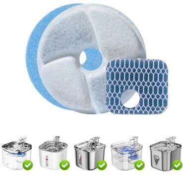 Inspire Select Activated Carbon Replacement Filter Set For Pet Water Fountain Fresh Water Purifier Cartridge For Cats & Dogs filter 10 Set