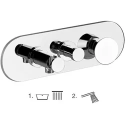 Gessi CONO Fertigmontageset für Wanne-Einhebelmischer, 2-Wege Umstellung, direkter Wandanschlussbogen mit Halterung, 45040706, Farbe: Metall Schwarz PVD