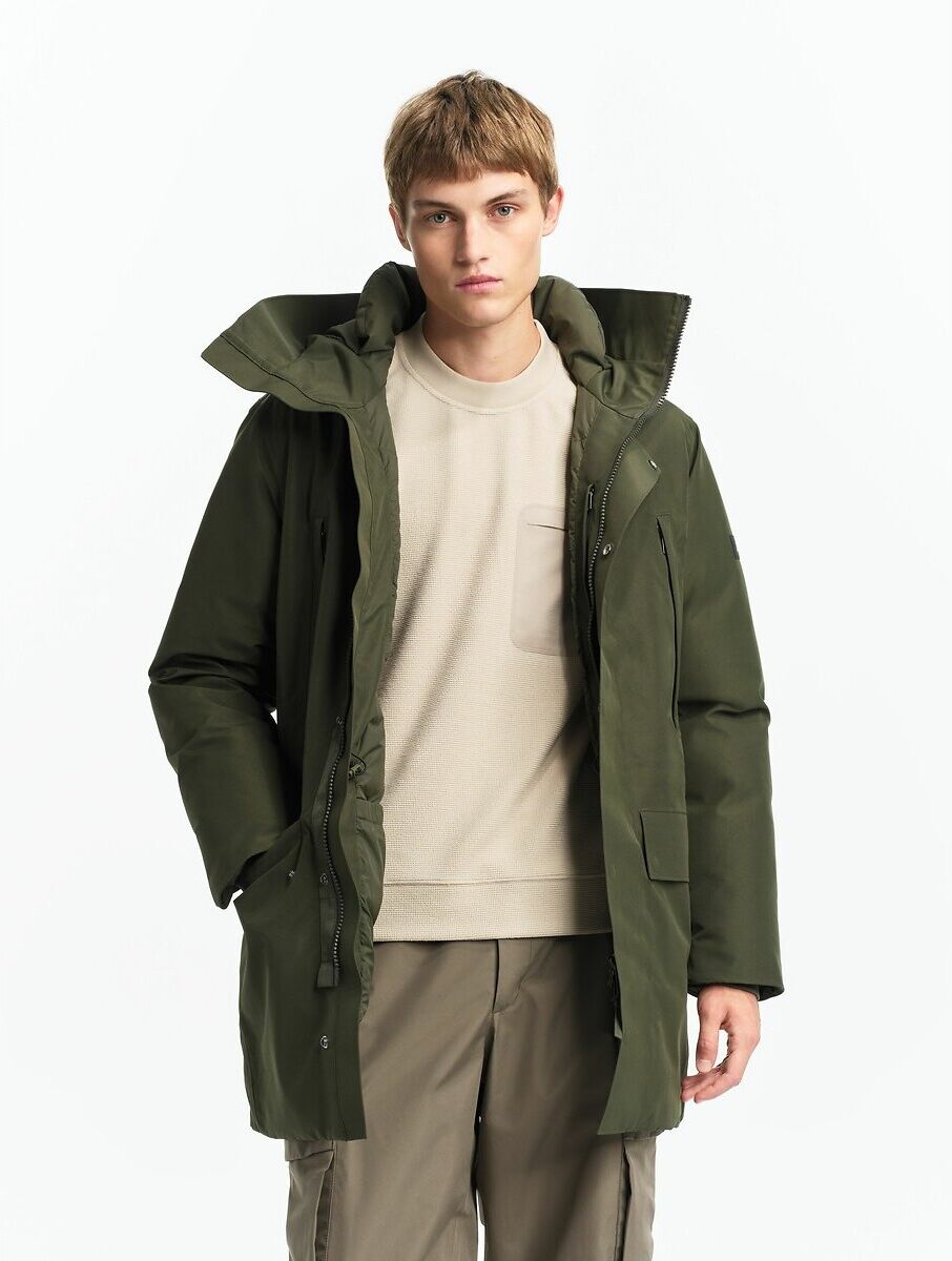 AIGLE Parka longue OBAM, matelassage en duvet et plume