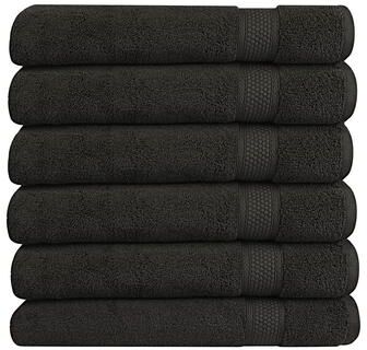 "A1 Home Collections Hand Towel 6 Piece Set, 500 GSM Duet Technology 100% Ring Spun Cotton, Ultra Soft, Quick Dry, (16""x28"")"