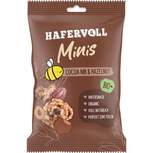 Hafervoll Kekse Mini Cocoa Nib & Hazelnut, BIO, laktosefrei, 65 g