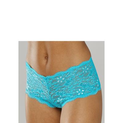 Panty NUANCE BY LASCANA "aus Spitze, als Dessous-Set kombinierbar", Damen, Gr. 44/46, blau (türkis), Spitze, Obermaterial: 90% Polyamid, 10% Elasthan, körpernah, Unterhosen Panty, sexy Dessous, sexy Unterwäsche