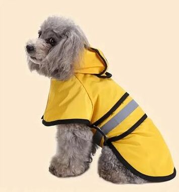 Uplifted Finds Adjustable Waterproof And Windproof Dog Raincoat m yellow