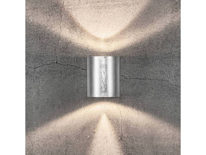 Nordlux LED Aussenwandleuchte Canto 2, alu / grau / zink, Aluminium, Modern, LED Wandleuchte außen