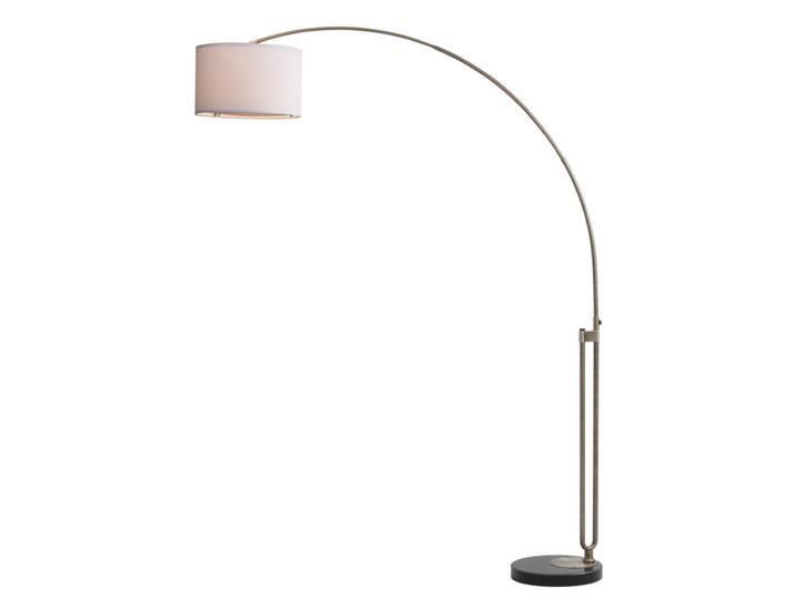 Lampe sur pied en marbre/fer, laiton antique