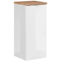 HOCHSCHRANK April Weiß und Holz