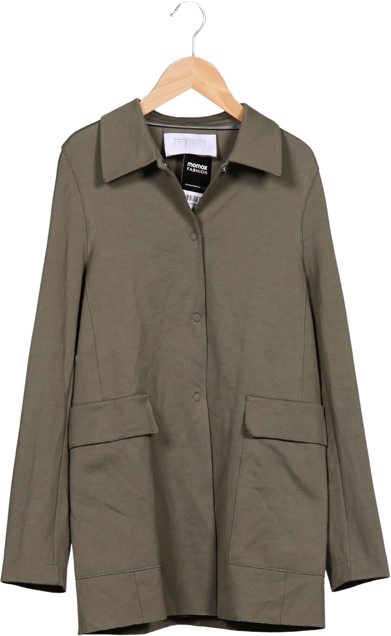 Harris Wharf London Damen Jacke, Grün, Gr. EU 40 (IT 46), Baumwolle / Elasthan - Second Hand