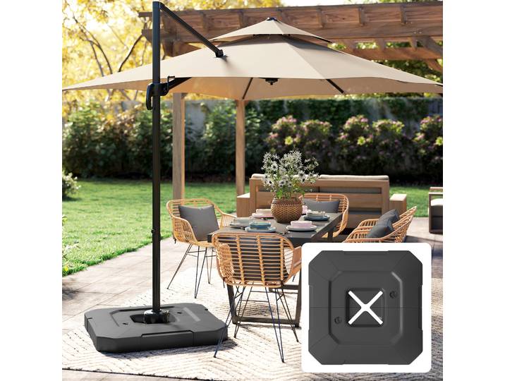 Outsunny Poids Parasol 2pcs Remplissables 80-105kg