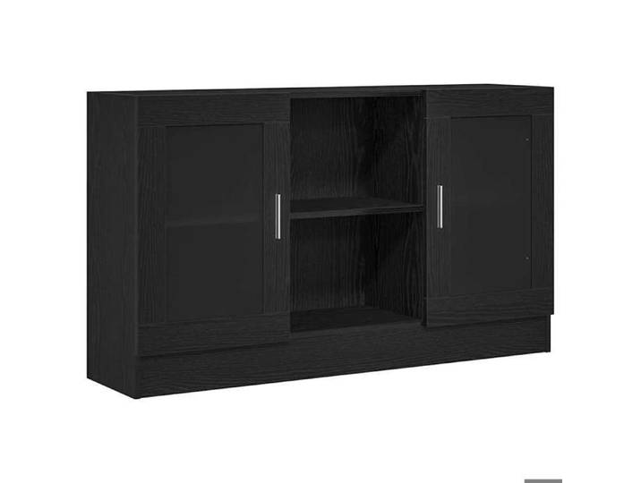 ESTINK® Buffet bas contemporain - Armoire Polyvalent - pour Cuisine/Salon - Noir 120x30.5x70 cm - Bois d'ingénierie @@1643