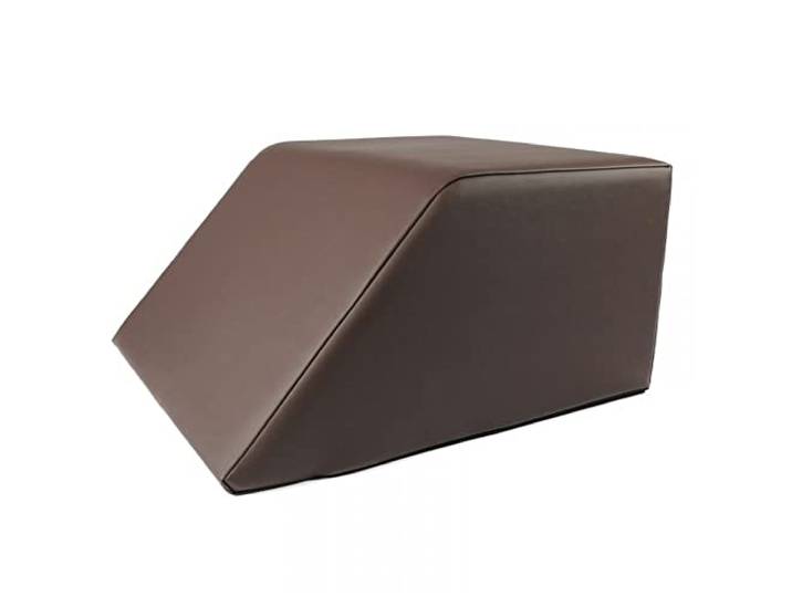Stufenlagerungswürfel mit Schräge, Bandscheibenwürfel, Lagerungswürfel, mit viskoelastischer Schicht Farbe Dunkelbraun