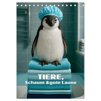 Tiere, Schaum und gute Laune (Tischkalender 2026 DIN A5 hoch), CALVENDO Monatskalender