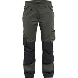 Damen Garten Bundhose "7154" armygrün/schwarz - C40 - grün
