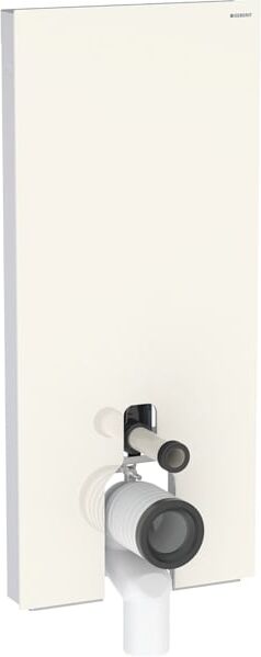 Geberit Monolith module de toilettes au sol 131233JL5 hauteur 114cm, façade en verre gris sable, côté aluminium