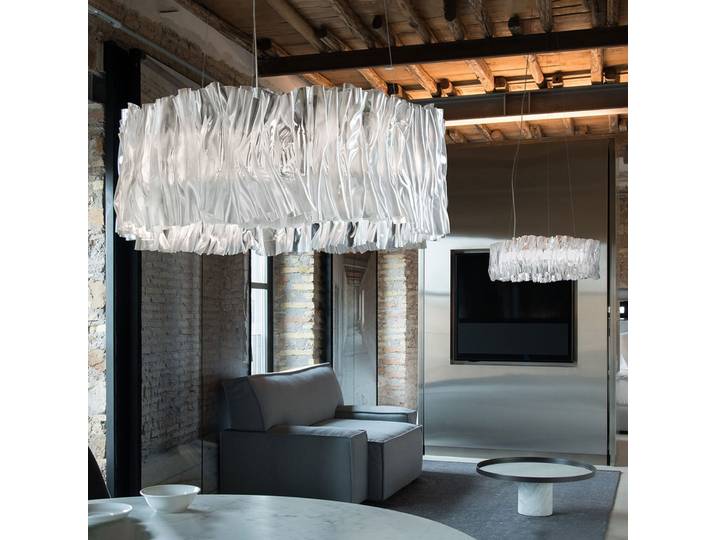 Suspension LED Accordéon, blanc, 3 000 K - Slamp - Salon / séjour - Design - Plastique
