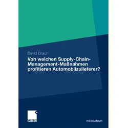 Von welchen Supply-Chain-Management-Massnahmen profitieren Automobilzulieferer?, Fachbücher von David Braun