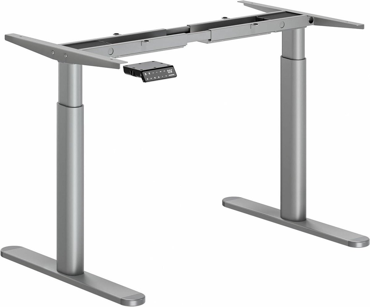 Verstelbaar elektrisch bureauonderstel voor ergonomisch werken, grijs