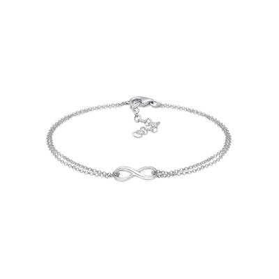 Armkette ELLI "Armband Infinity Liebe Unendlichkeit Layer 925 Serling Silber" Gr. 180, silber, Armbänder, Damen, 180, Silber 925 (Sterlingsilber), Armkette