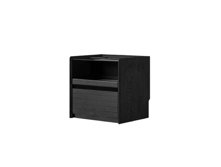 YCCHAH Bett mit Stauraum Nachttisch for Zuhause, Schlafzimmer, Massivholz-Aufbewahrungsschrank Mit Licht Desktop